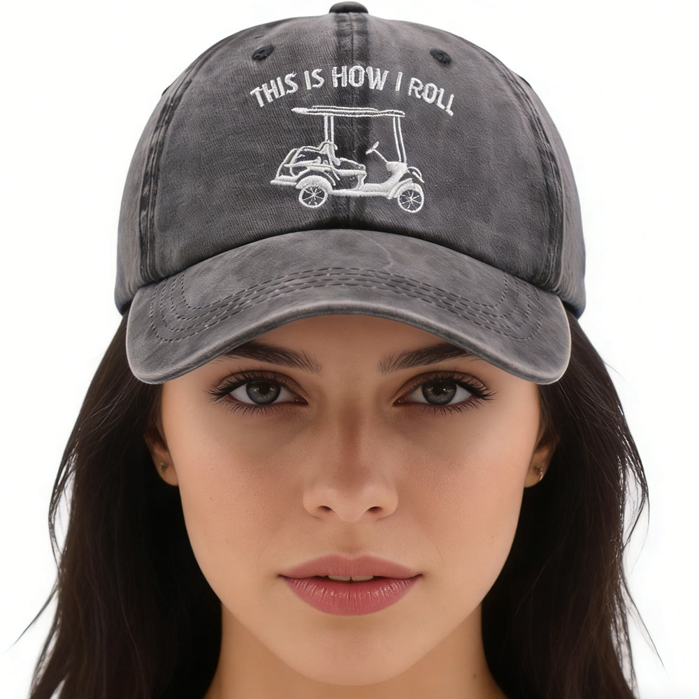 Funny Golf Cart Hat Adjustable Baseball Cap FitiqueFit