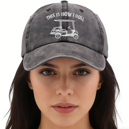 Funny Golf Cart Hat Adjustable Baseball Cap FitiqueFit