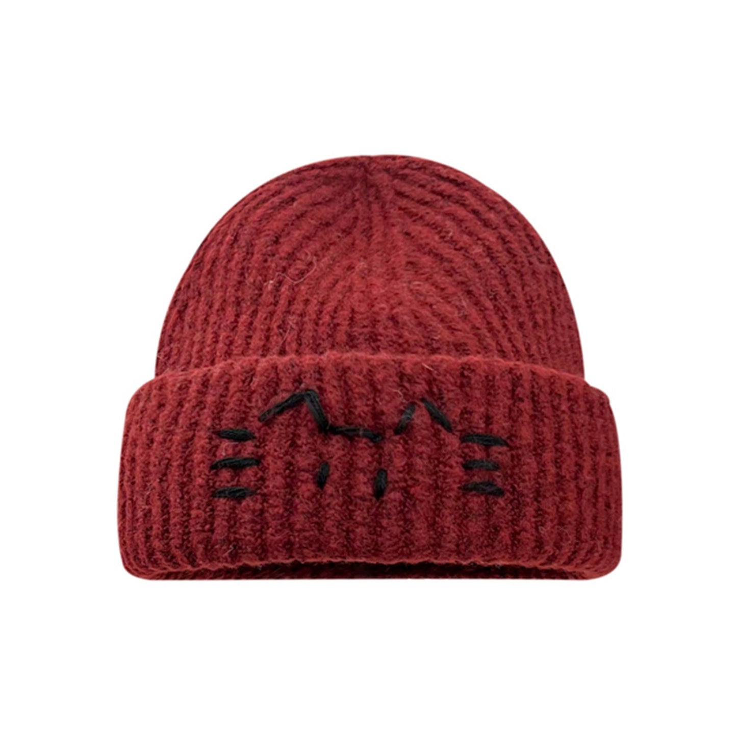 Women’s Cute Cat Line Design Knitted Hat – Warm Fall & Winter Beanie FitiqueFit