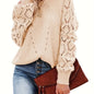Chic Diamond Grid Hooded Knitwear Casual Style