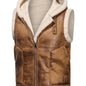 Men's Faux Fur-Lined Hooded Vest, Thickened and -Lined, Fashionable Windproof and Warm Outer Jacket for Men NovaCart