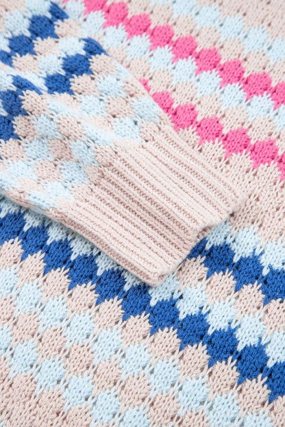 Stripe Eyelet Knit Drop Shoulder Sweater Shop Style & More | Fresh Looks, Everyday Deals & Free Shipping