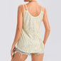 Sequin V-Neck Camisole – Rhinestone Strap Sparkly Top FitiqueFit