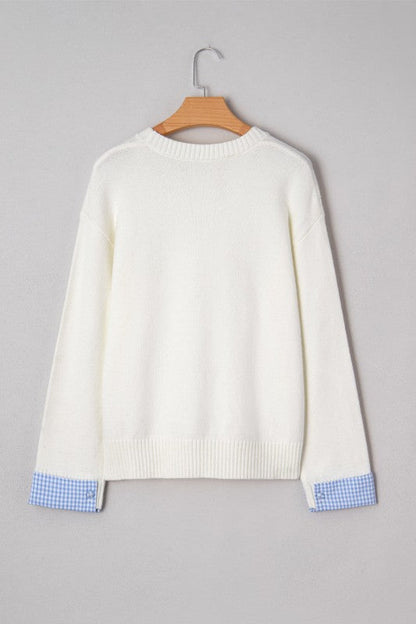 Valentines Gingham Heart Embroidered Crewneck Swea Shop Style & More | Fresh Looks, Everyday Deals & Free Shipping