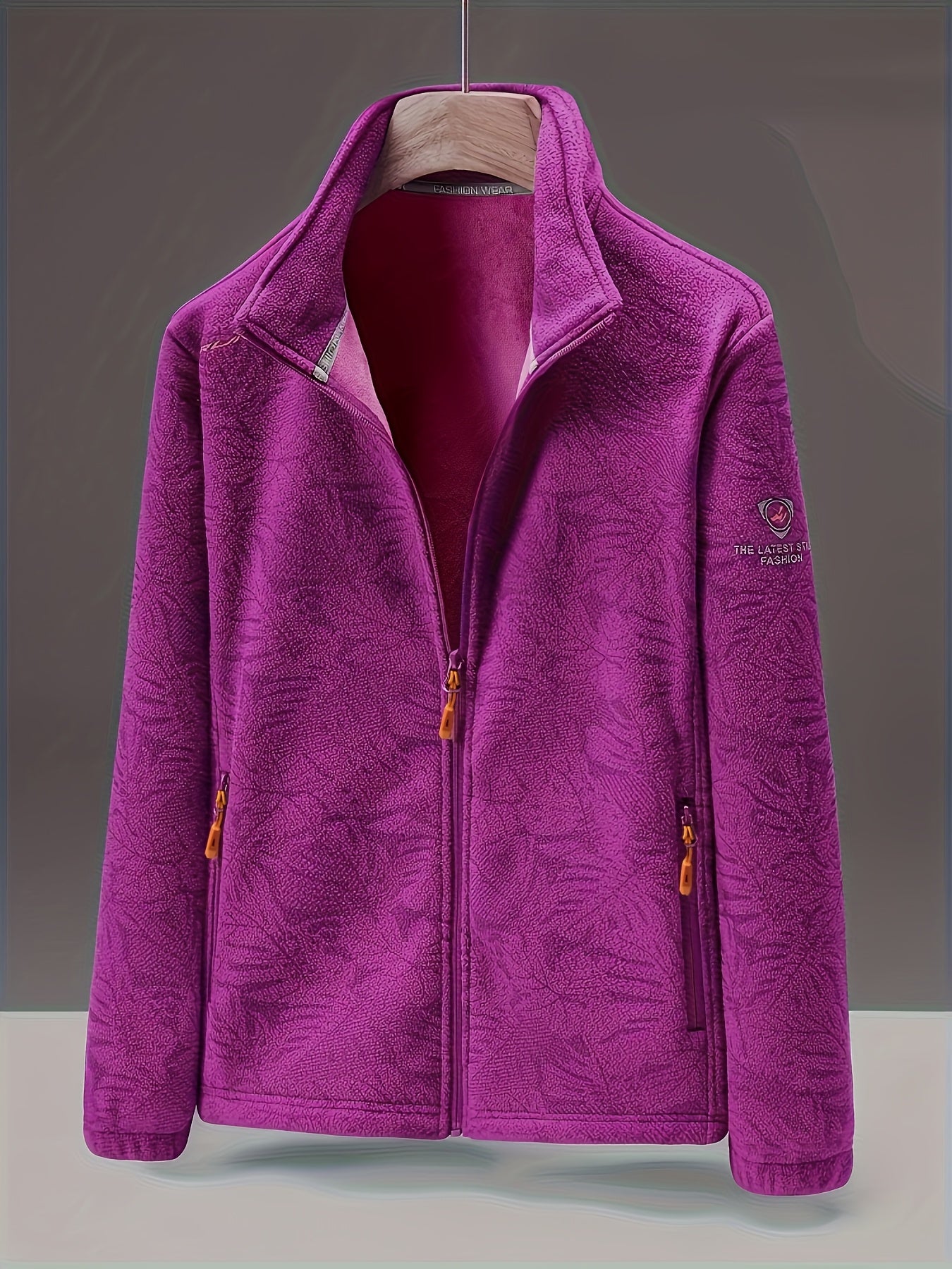 Women's winter sports stand up collar zipper jacket, lightweight, soft and warm, camouflage with zipper pocket, fashionable and versatile NovaCart