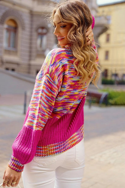 Rainbow Confetti Patchwork Drop Shoulder Sweater Shop Style & More | Fresh Looks, Everyday Deals & Free Shipping