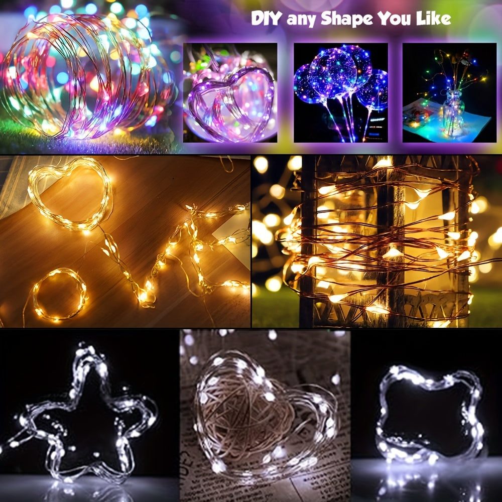 LED Fairy Lights Battery Box Copper Wire String 78.74/196.85/393.7inch Holiday Outdoor Lighting Christmas Tree Wedding Party Decoration NovaCart