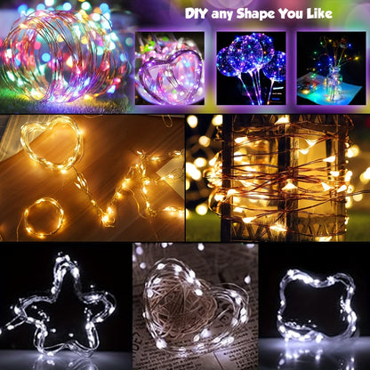 LED Fairy Lights Battery Box Copper Wire String 78.74/196.85/393.7inch Holiday Outdoor Lighting Christmas Tree Wedding Party Decoration NovaCart