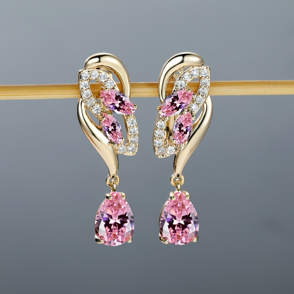 Romantic Flower Dangle Earrings Women Birthstone Party Earrings Jewelry Gifts NovaCart