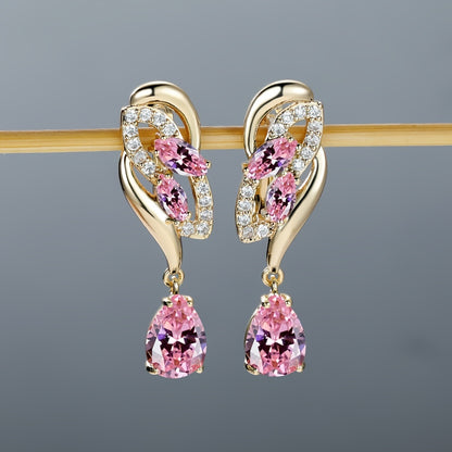 Romantic Flower Dangle Earrings Women Birthstone Party Earrings Jewelry Gifts NovaCart