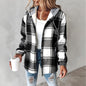 Plaid Drawstring Hoodie Shirt FitiqueFit