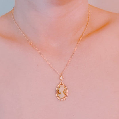 Classic Gold Chain Cameo Necklace Shop Style & More | Fresh Looks, Everyday Deals & Free Shipping