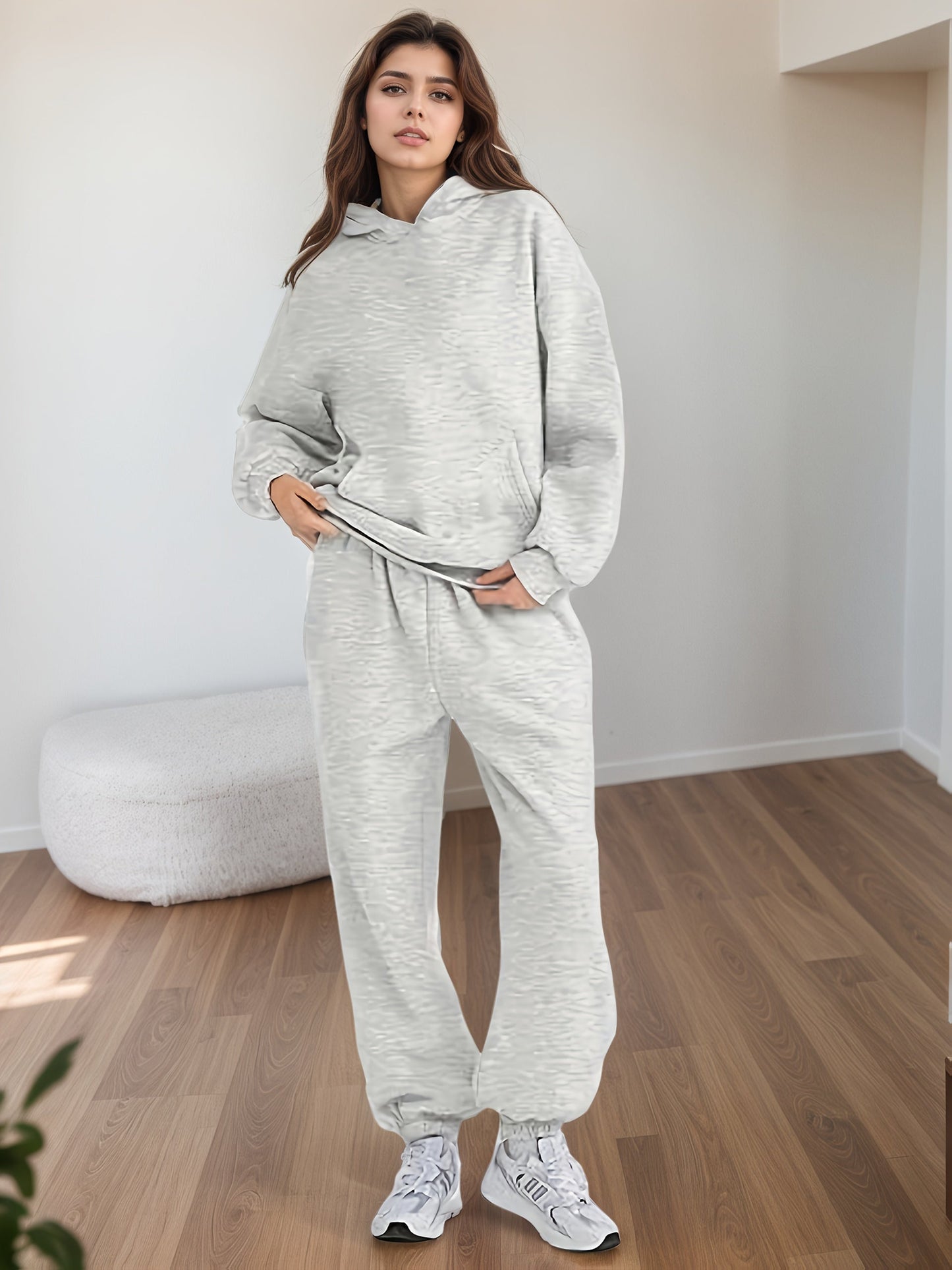 Women’s Plus Size Lounge Set – Oversized Hoodie & Baggy Sweatpants FitiqueFit