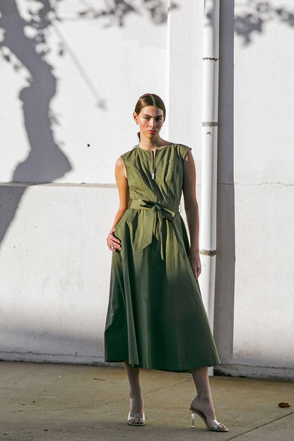 DELICATE DREAMS WOVEN MIDI DRESS Flying Tomato