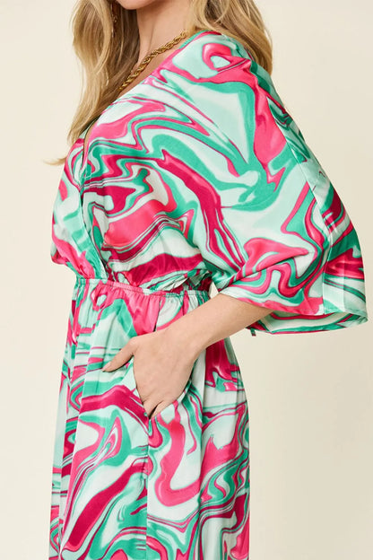 Double Take Full Size Half Sleeve Wide Leg Jumpsuit New Era Fashion LLc