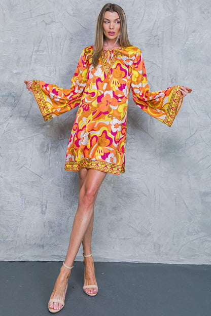 CAUGHT FEELINGS WOVEN MINI DRESS Flying Tomato