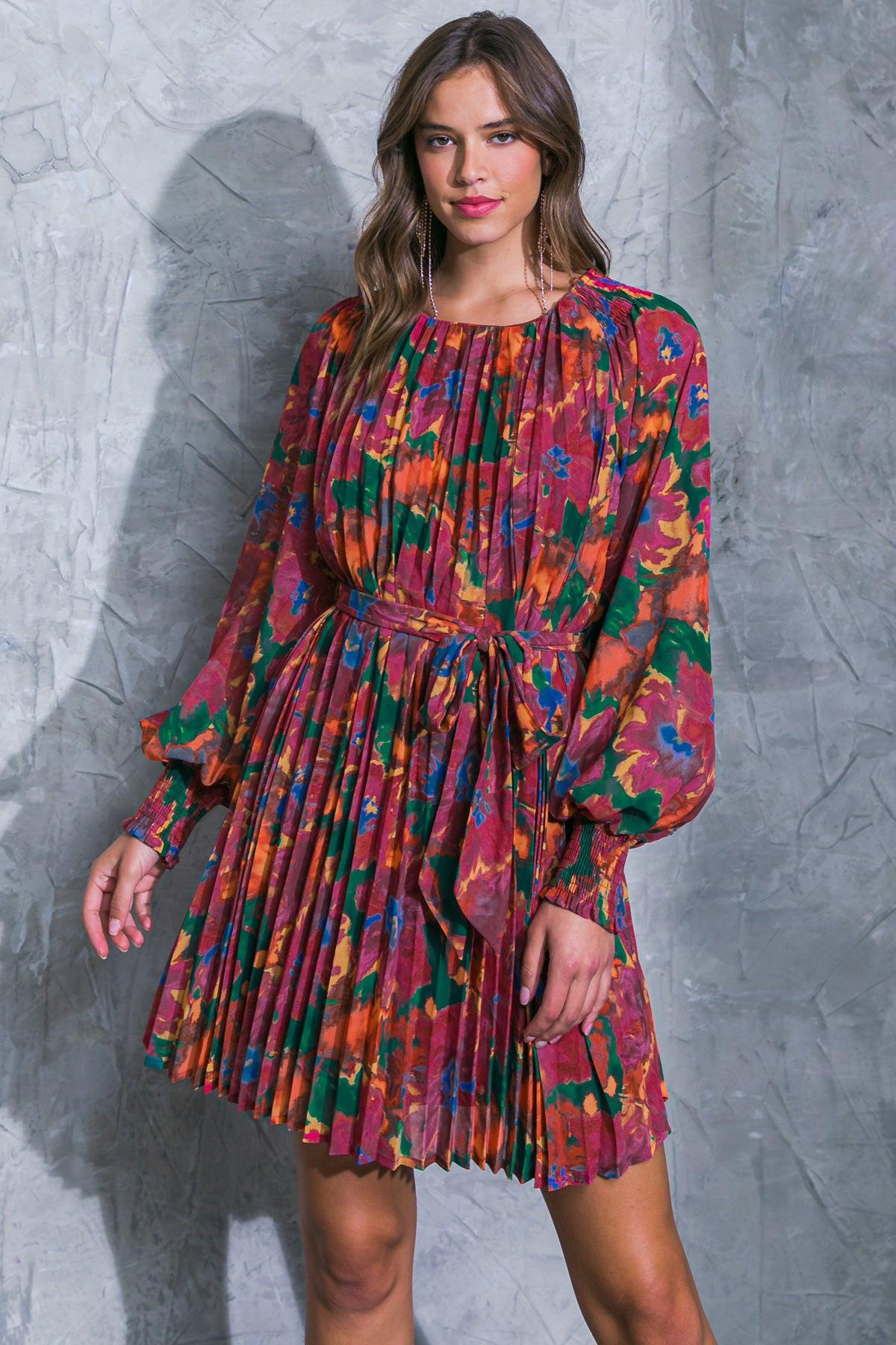 WASHED AWAY WOVEN MINI DRESS Flying Tomato