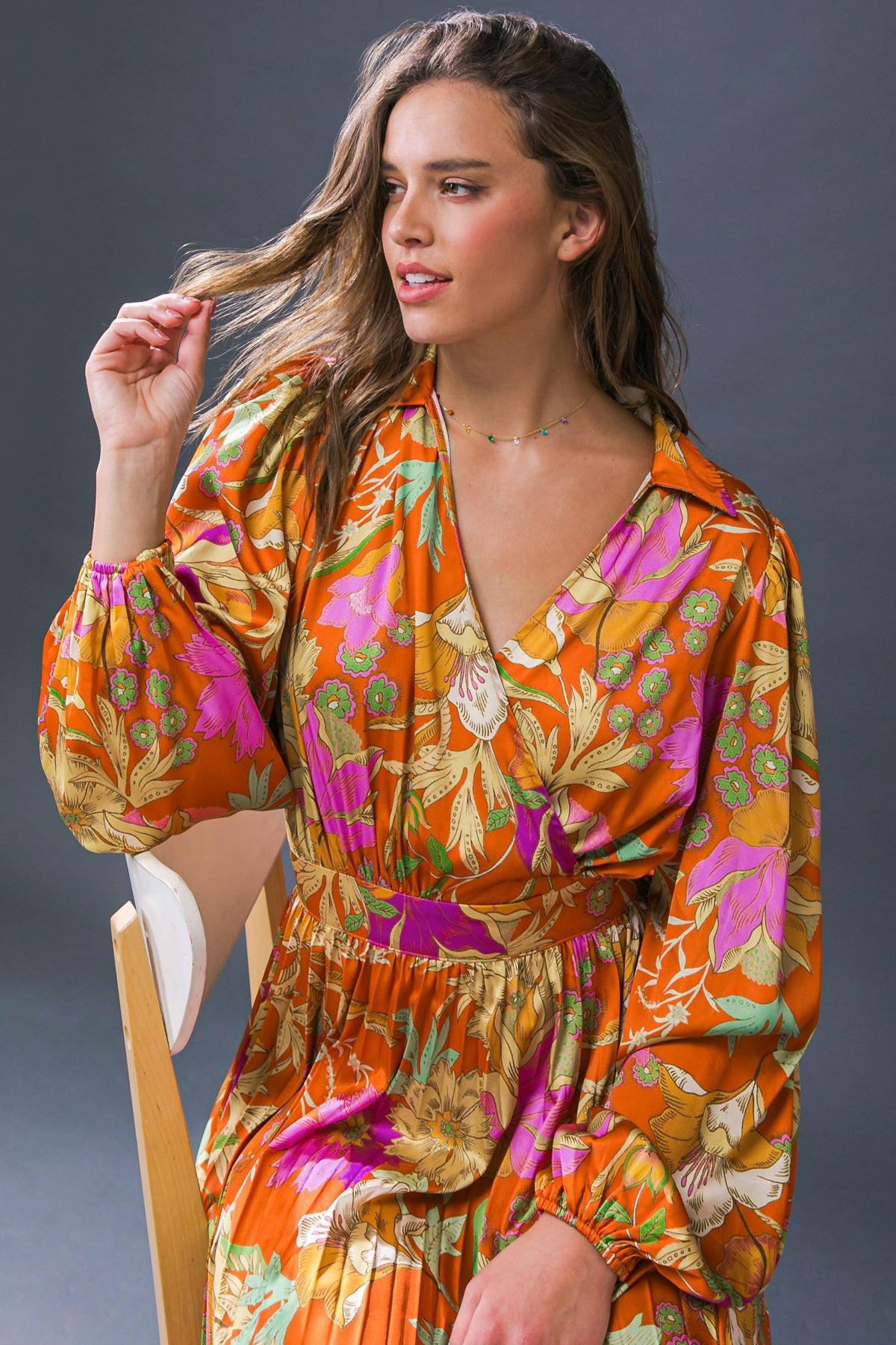 KEEP GETTING BETTER WOVEN MIDI DRESS Flying Tomato