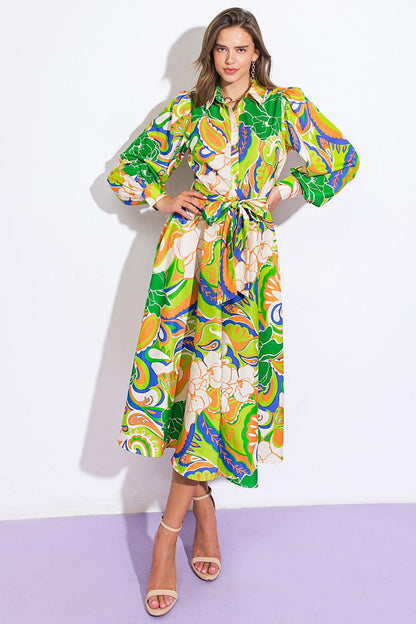 DESIRABLE STYLE WOVEN MIDI DRESS Flying Tomato
