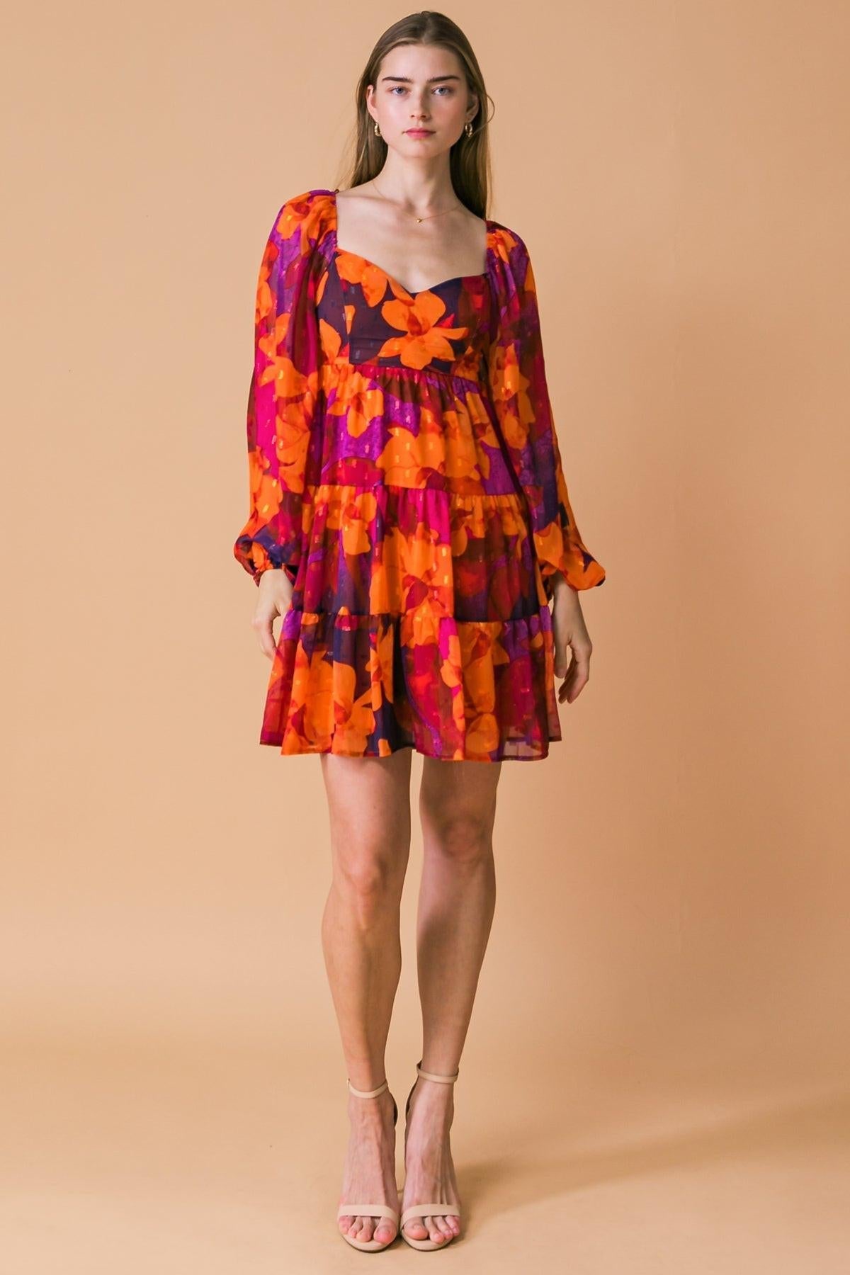 GOOD FLOWS TO ME WOVEN MINI DRESS Flying Tomato