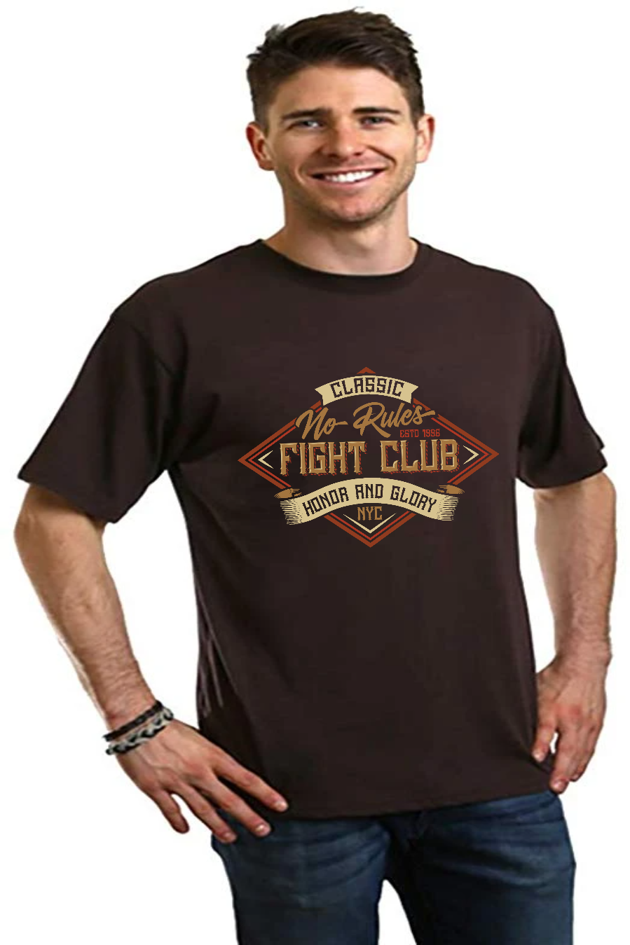Fight Club Men's Bamboo Viscose/Organic Cotton Short Sleeve Graphic T-Shirt Spun Bamboo