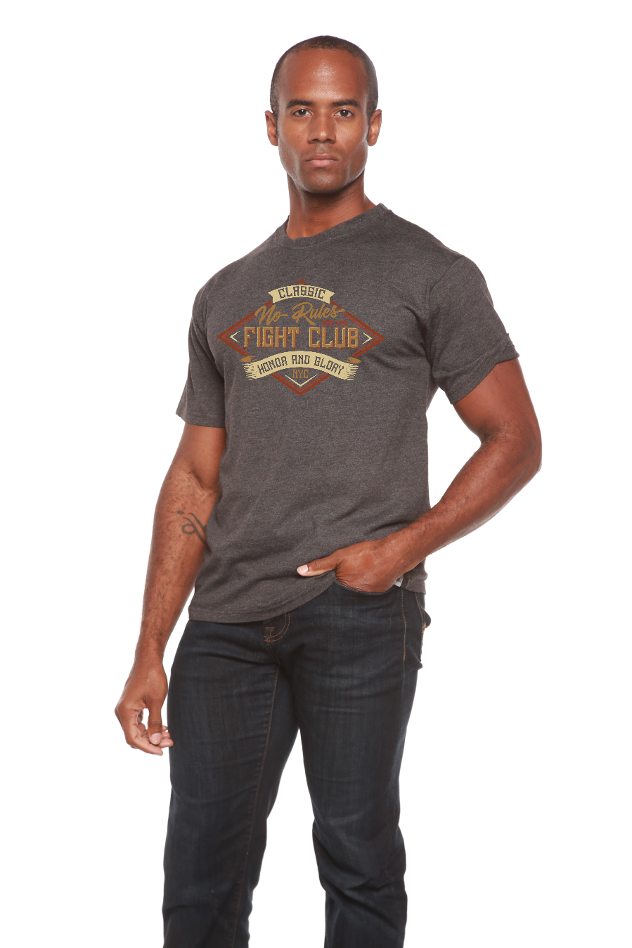 Fight Club Men's Bamboo Viscose/Organic Cotton Short Sleeve Graphic T-Shirt Spun Bamboo