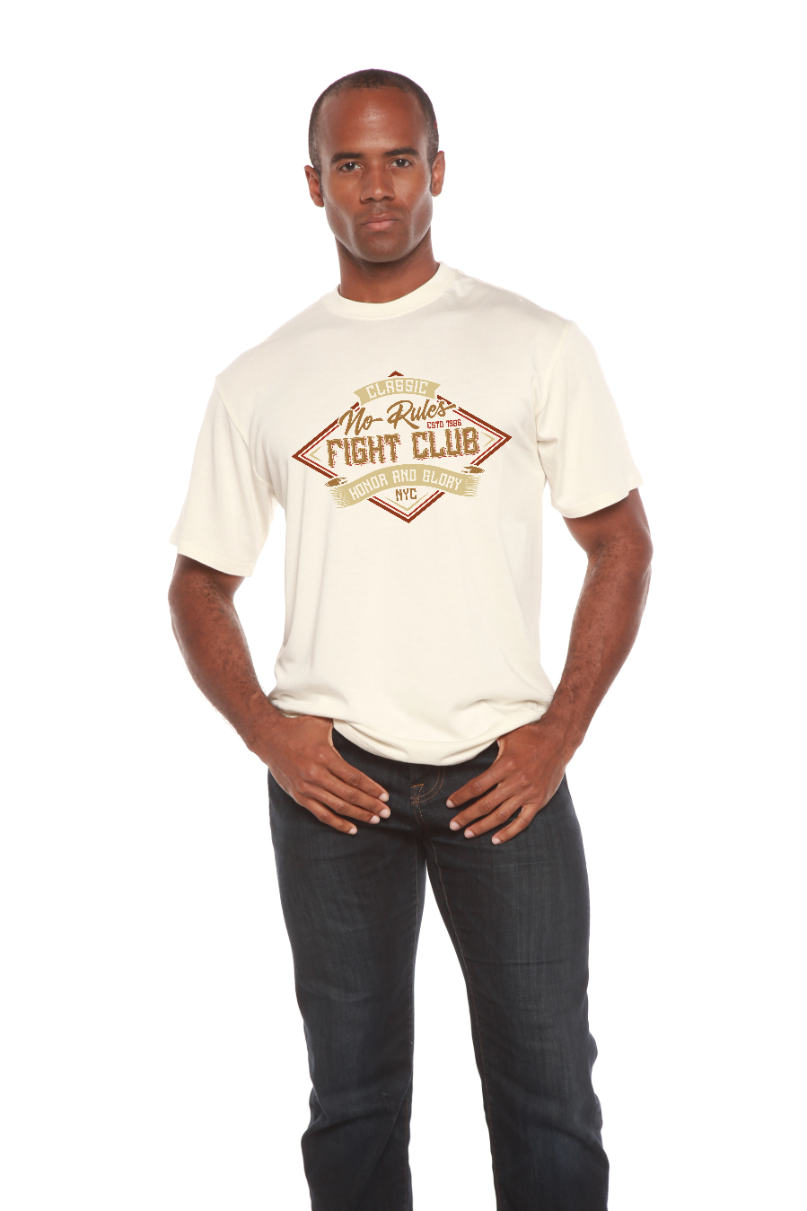 Fight Club Men's Bamboo Viscose/Organic Cotton Short Sleeve Graphic T-Shirt Spun Bamboo