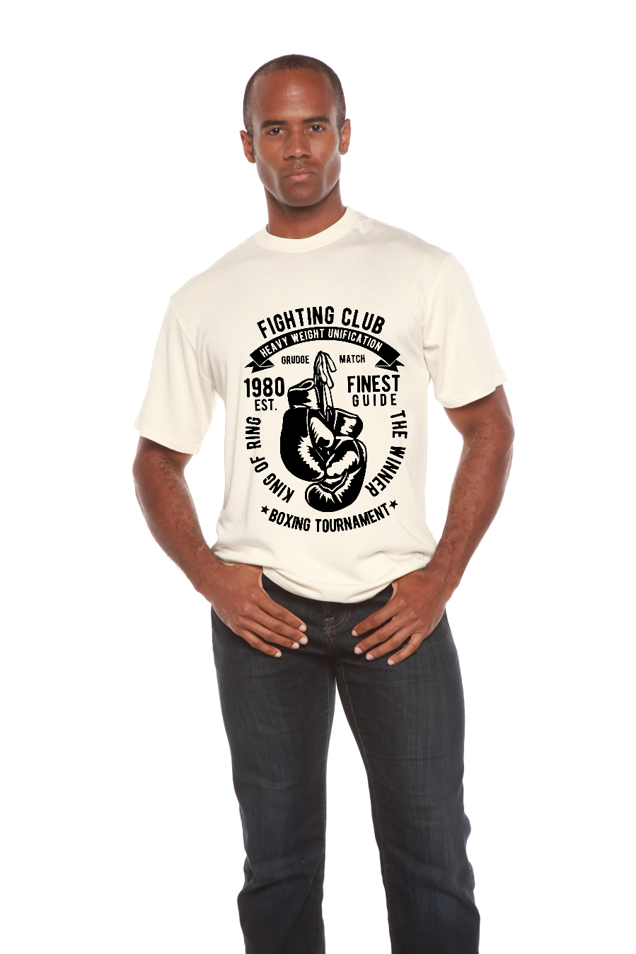Fighting Club Men's Bamboo Viscose/Organic Cotton Short Sleeve Graphic T-Shirt Spun Bamboo