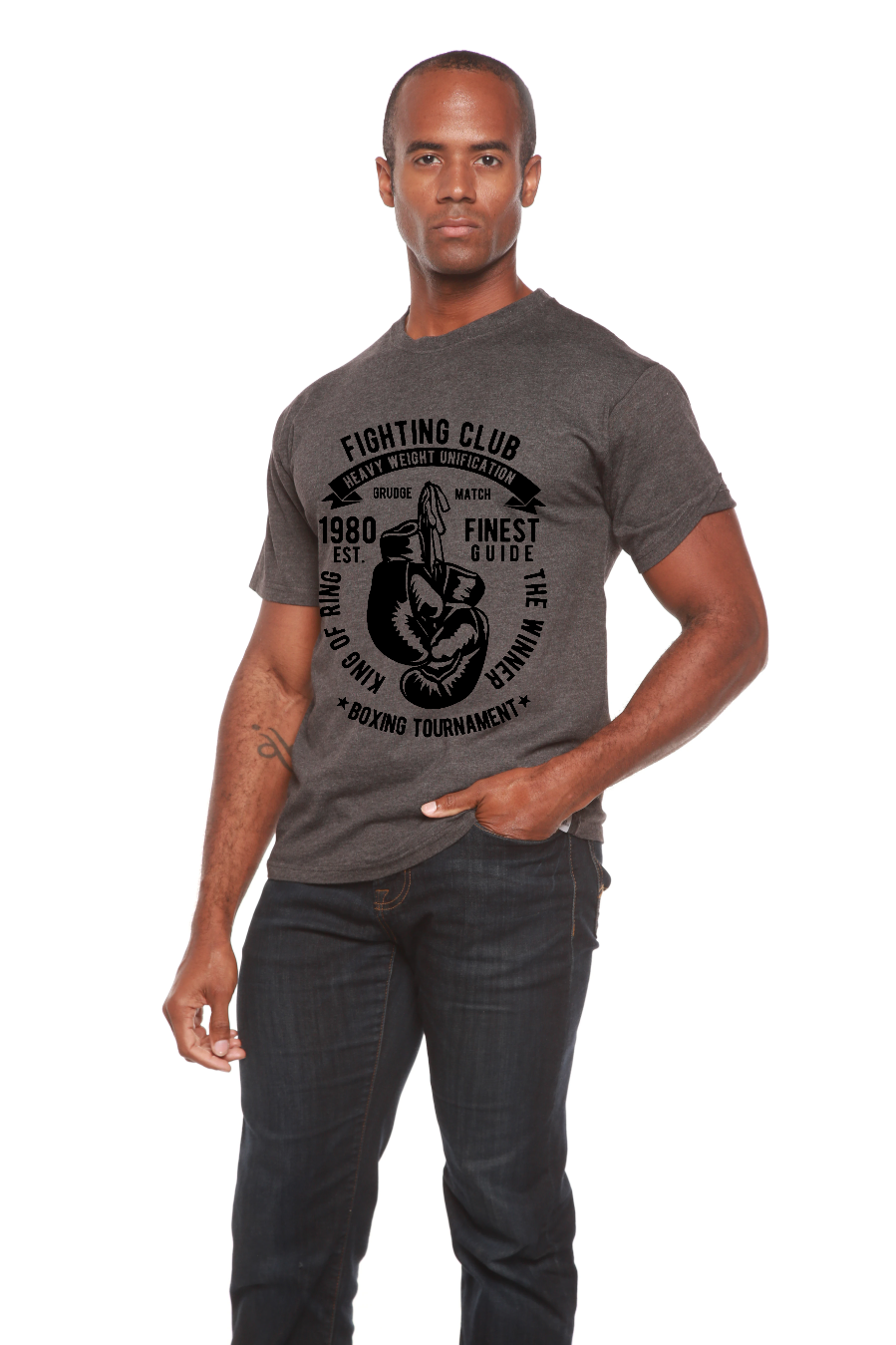 Fighting Club Men's Bamboo Viscose/Organic Cotton Short Sleeve Graphic T-Shirt Spun Bamboo