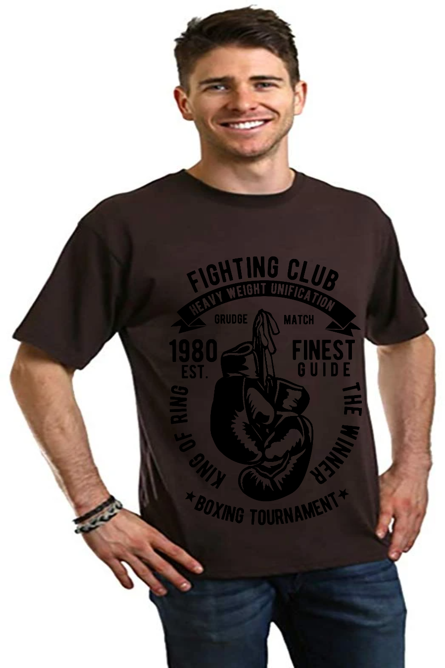 Fighting Club Men's Bamboo Viscose/Organic Cotton Short Sleeve Graphic T-Shirt Spun Bamboo