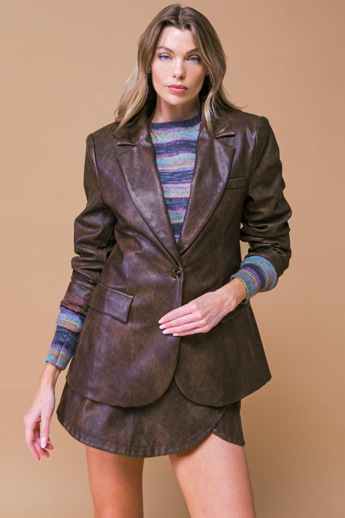 EXCEPTIONAL LOOK FAUX BLAZER Flying Tomato