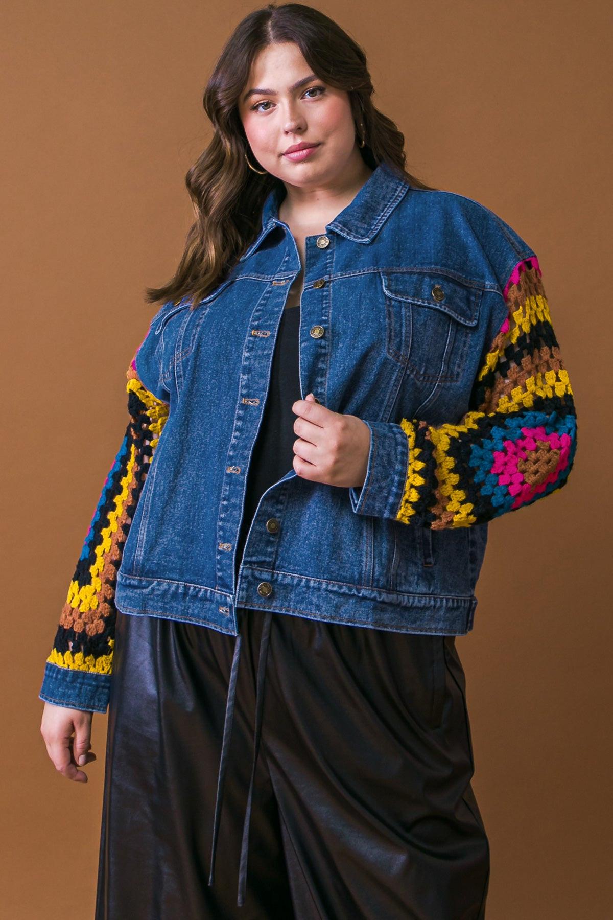 FESTIVAL WEAVE WASHED DENIM JACKET Flying Tomato