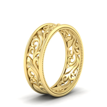 Filigree Women Wedding Band Fascinating Diamonds