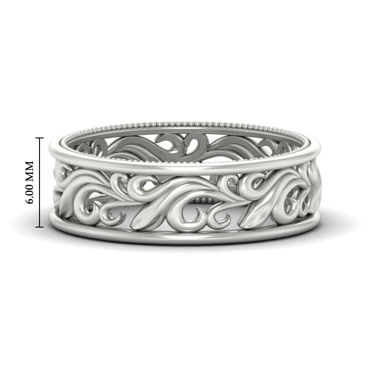Filigree Women Wedding Band Fascinating Diamonds