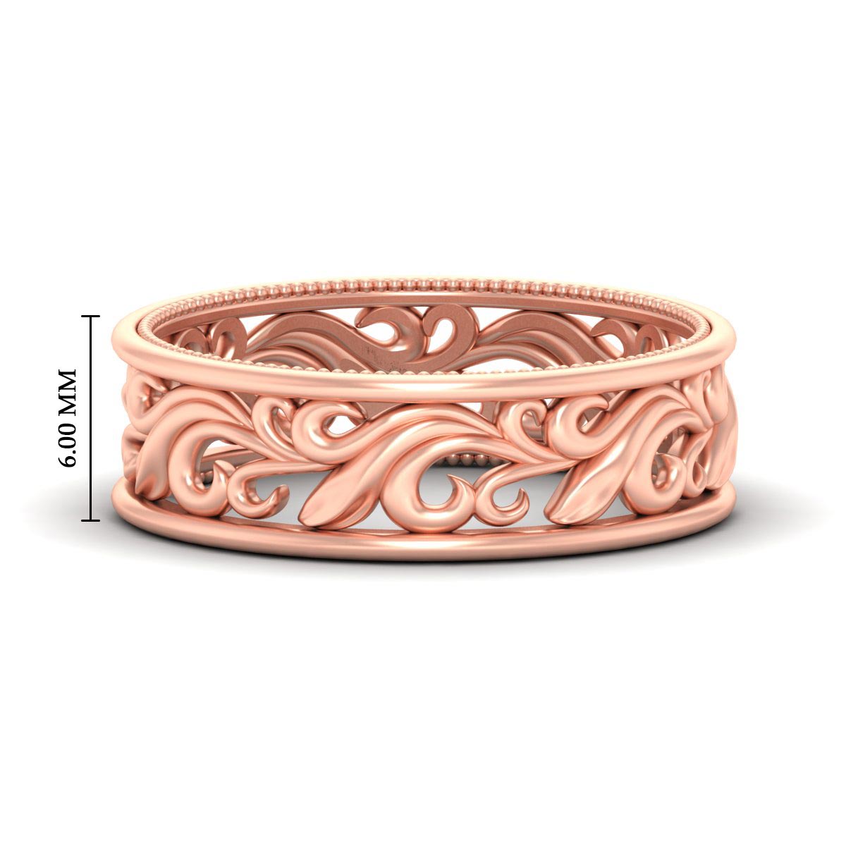 Filigree Women Wedding Band Fascinating Diamonds