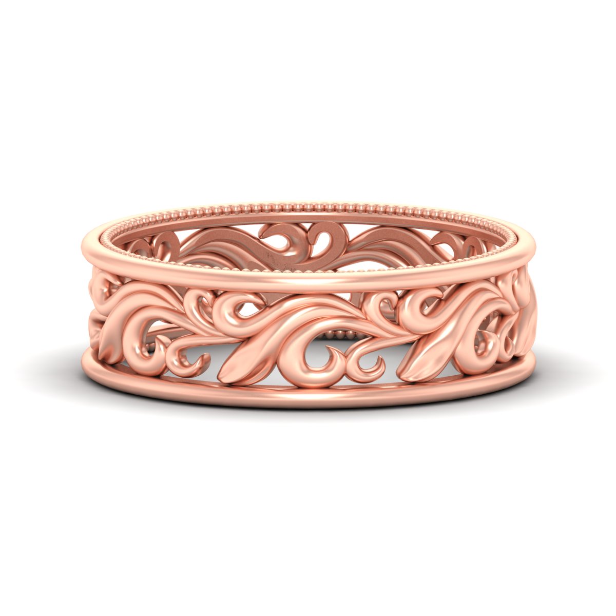 Filigree Women Wedding Band Fascinating Diamonds