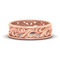 Filigree Women Wedding Band Fascinating Diamonds