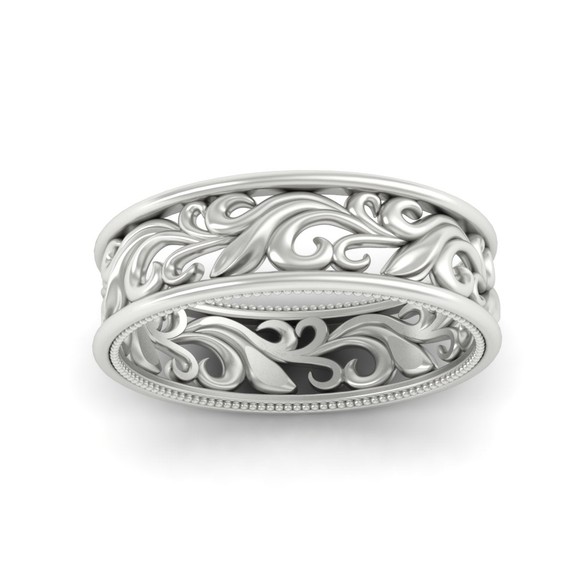 Filigree Women Wedding Band Fascinating Diamonds