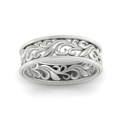 Filigree Women Wedding Band Fascinating Diamonds