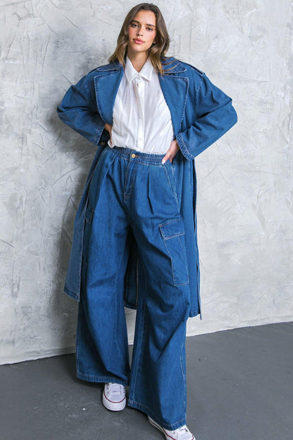 ALL THE BUZZ WASHED DENIM PANTS Flying Tomato