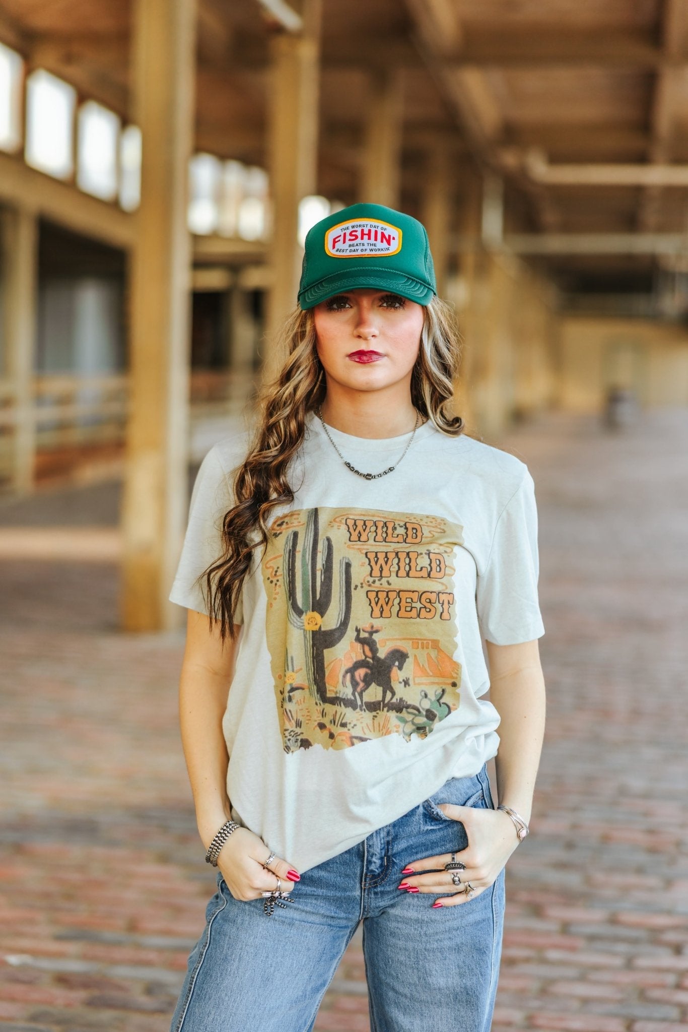 Fishin' Beats Workin' Patch Trucker Hat Wild Junkie