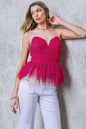 MUCH LOVE FUCHSIA WOVEN TOP Flying Tomato