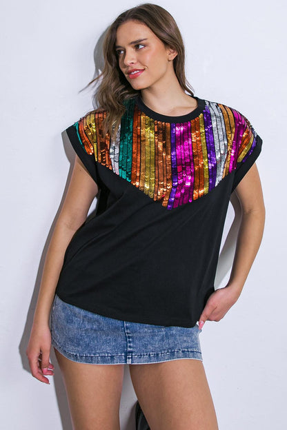 HOW I'M FEELING BLACK KNIT TOP Flying Tomato