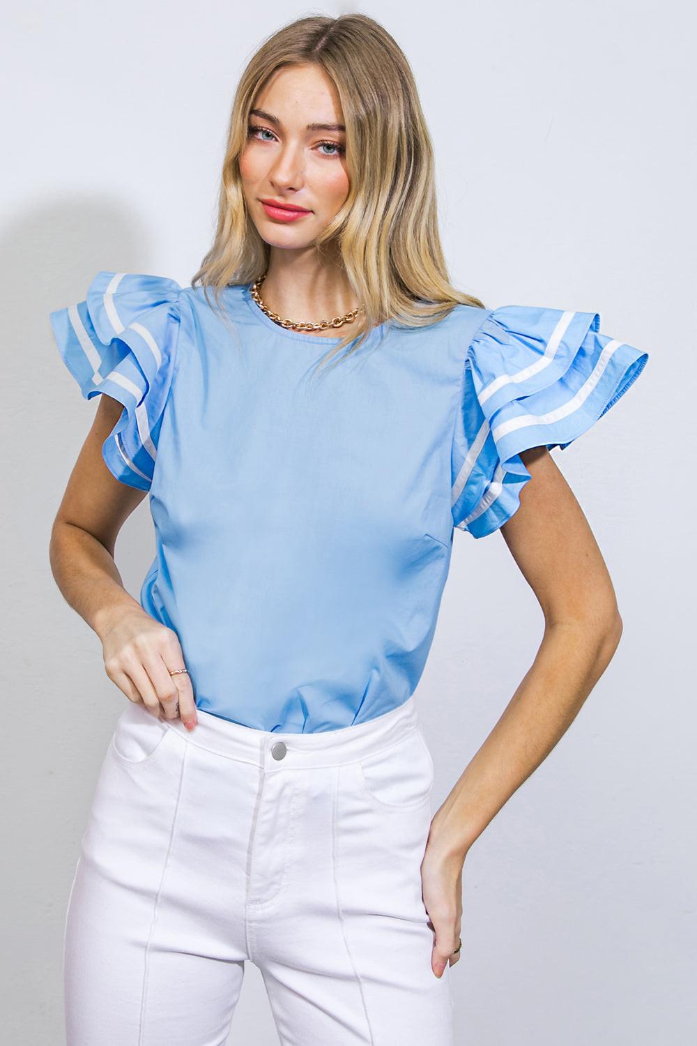 NICE AS CAN BE WOVEN TOP Flying Tomato