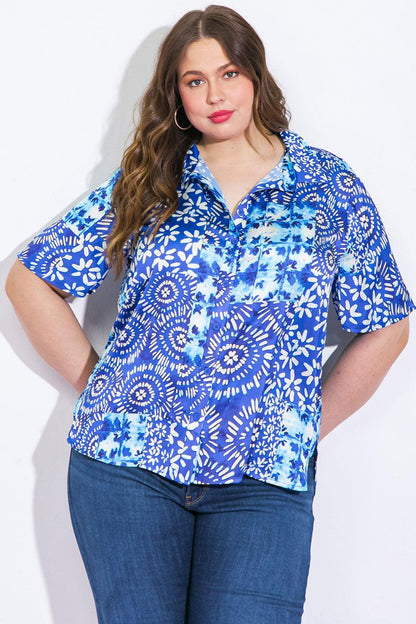 BEAUTIFUL BORDERS WOVEN TOP Flying Tomato