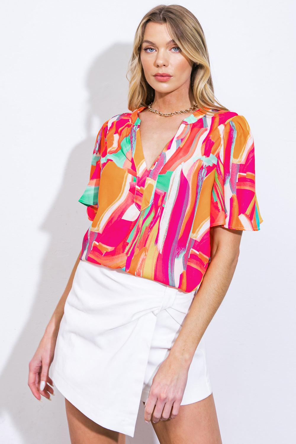LEAN ON ME WOVEN TOP Flying Tomato
