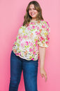 BLISS ME FLORAL WOVEN LACE TOP Flying Tomato