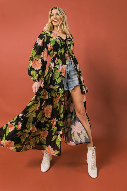 BEIN WITH THE BASICS WOVEN MAXI COVER UP Flying Tomato