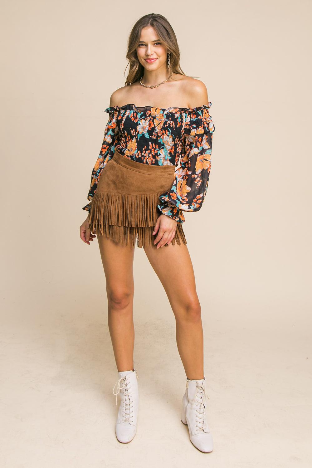MAKE SOME PLANS SUEDE SKORT Flying Tomato
