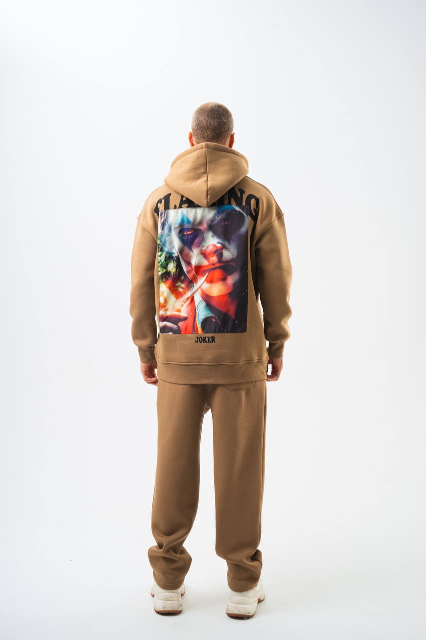 Flaming "Joker" Graphic Unisex Hoodie – Edgy Streetwear Withinblack